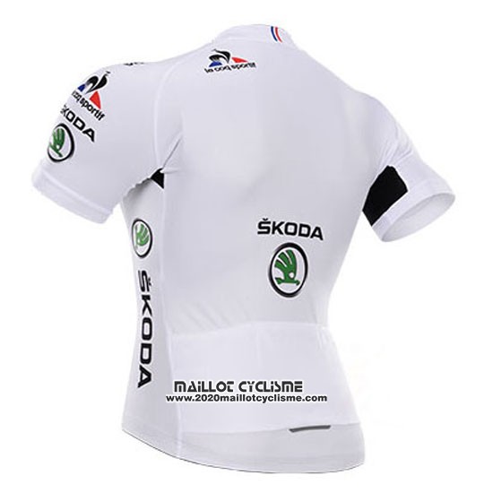 2015 Maillot Ciclismo Tour de France Blanc Manches Courtes et Cuissard